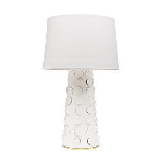 Naomi Table Lamp in White Lustro/gold Leaf Combo Finish
