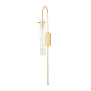 Nettie Plug-in Sconce in Aged Brass Finish