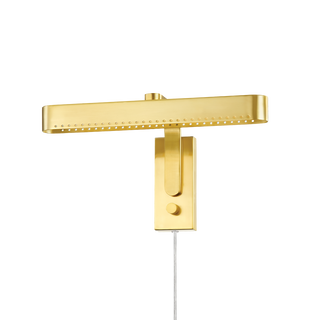 Julissa Plug-in Sconce in Aged Brass Finish