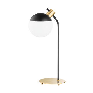 Miranda Table Lamp in Aged Brass/soft Black Finish