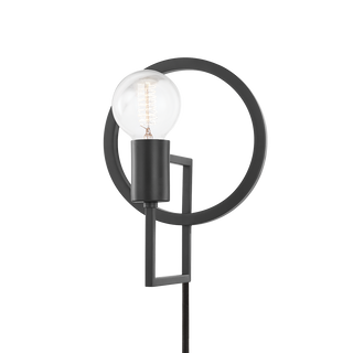 Tory Plug-in Sconce in Dark Gray Finish