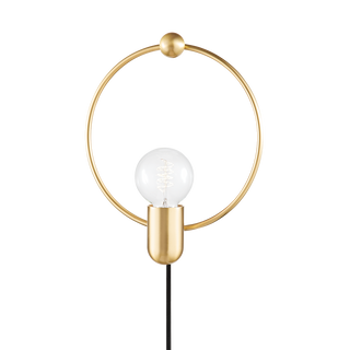 Darcy Plug-in Sconce in Aged Brass Finish
