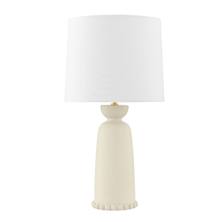 Rhea Table Lamp in AGED BRASS/CERAMIC ANTIQUE IVORY Finish