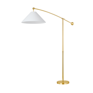 BIRDIE Floor Lamp in AGED BRASS Finish