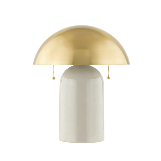GAIA Table Lamp in Aged Brass Finish