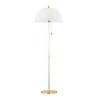 MESHELLE Floor Lamp in Aged Brass Finish