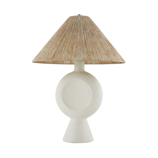 CENTELLA Table Lamp in AGED BRASS/WHITE PLASTER Finish