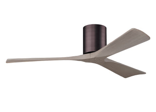 Irene-3H Series 52 Inch 3 blade paddle fan. Multiple Finish Options to choose from. Brushed Bronze / Gray Ash Finish