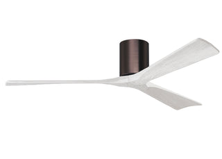 Irene-3H Series 60 Inch 3 blade paddle fan. Multiple Finish Options to choose from. Brushed Bronze / Matte White Finish