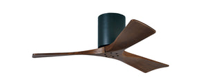 Irene-3H Series 42 Inch 3 blade paddle fan. Multiple Finish Options to choose from. Matte Black / Walnut Tone Finish