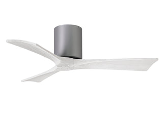 Irene-3H Series 42 Inch 3 blade paddle fan. Multiple Finish Options to choose from. Brushed Nickel / Matte White Finish