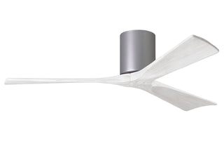 Irene-3H Series 52 Inch 3 blade paddle fan. Multiple Finish Options to choose from. Brushed Nickel / Matte White Finish