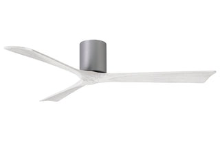 Irene-3H Series 60 Inch 3 blade paddle fan. Multiple Finish Options to choose from. Brushed Nickel / Matte White Finish