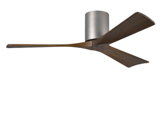 Irene-3H Series 52 Inch 3 blade paddle fan. Multiple Finish Options to choose from. Brushed Nickel / Walnut Tone Finish