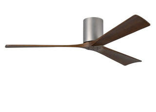 Irene-3H Series 60 Inch 3 blade paddle fan. Multiple Finish Options to choose from. Brushed Nickel / Walnut Tone Finish