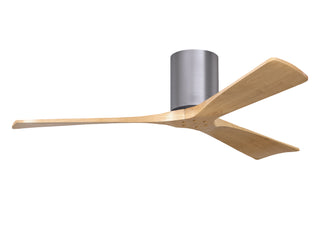 Irene-3H Series 52 Inch 3 blade paddle fan. Multiple Finish Options to choose from. Brushed Pewter / Light Maple Finish