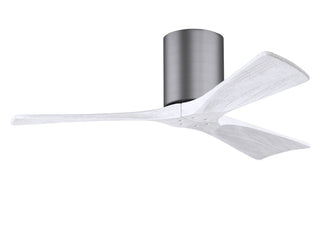 Irene-3H Series 42 Inch 3 blade paddle fan. Multiple Finish Options to choose from. Brushed Pewter / Matte White Finish