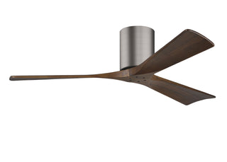 Irene-3H Series 52 Inch 3 blade paddle fan. Multiple Finish Options to choose from. Brushed Pewter / Walnut Finish