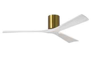 Irene-3H Series 60 Inch 3 blade paddle fan. Multiple Finish Options to choose from. Brushed Brass / Matte White Finish