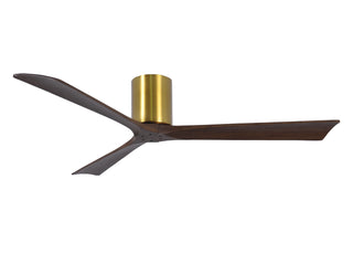 Irene-3H Series 60 Inch 3 blade paddle fan. Multiple Finish Options to choose from. Brushed Brass / Walnut Tone Finish