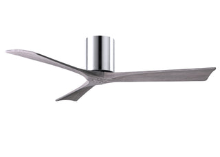 Irene-3H Series 52 Inch 3 blade paddle fan. Multiple Finish Options to choose from. Polished Chrome / Barnwood Tone Finish