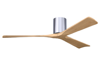 Irene-3H Series 60 Inch 3 blade paddle fan. Multiple Finish Options to choose from. Polished Chrome / Light Maple Finish