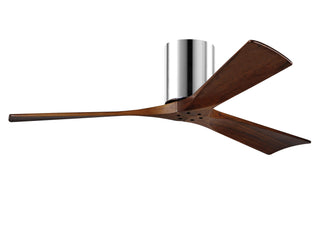 Irene-3H Series 52 Inch 3 blade paddle fan. Multiple Finish Options to choose from. Polished Chrome / Walnut Tone Finish