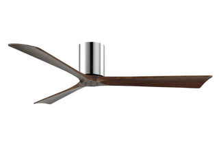 Irene-3H Series 60 Inch 3 blade paddle fan. Multiple Finish Options to choose from. Polished Chrome / Walnut Tone Finish