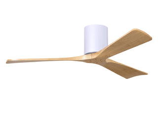 Irene-3H Series 52 Inch 3 blade paddle fan. Multiple Finish Options to choose from. Gloss White / Light Maple Finish