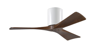 Irene-3H Series 42 Inch 3 blade paddle fan. Multiple Finish Options to choose from. Gloss White / Walnut Tone Finish