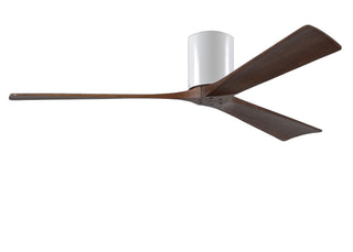 Irene-3H Series 60 Inch 3 blade paddle fan. Multiple Finish Options to choose from. Gloss White / Walnut Tone Finish