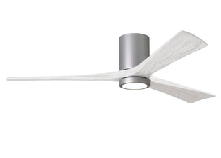 Irene-3HLK 60 Inch 3  blade paddle fan. Multiple Finish Options to choose from. Brushed Nickel / Matte White Finish