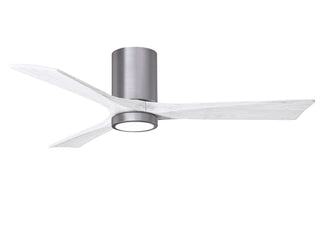 52 Inch Irene-3 three-blade paddle fan. Multiple Size and Finish Options to choose from. Brushed Pewter / Matte White Finish / 52 Inch