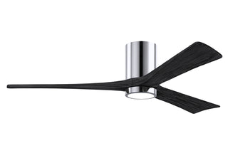 Irene-3HLK 60 Inch 3  blade paddle fan. Multiple Finish Options to choose from. Polished Chrome / Matte Black Finish