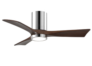 Irene-3HLK  42 Inch 3 blade paddle fan. Multiple Finish Options to choose from. Polished Chrome / Walnut Tone Finish