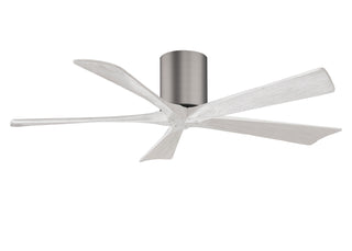 Irene-5H Series 52 Inch 5 blade paddle fan. Multiple Finish Options to choose from. Brushed Pewter / Matte White Finish