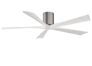 Irene-5H Series 60 Inch 5 blade paddle fan. Multiple Finish Options to choose from. Brushed Pewter / Matte White Finish