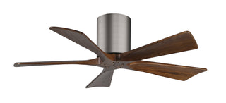 Irene-5H Series 42 Inch 5 blade paddle fan. Multiple Finish Options to choose from. Brushed Pewter / Walnut Finish