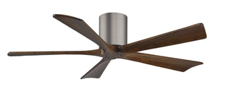 Irene-5H Series 52 Inch 5 blade paddle fan. Multiple Finish Options to choose from. Brushed Pewter / Walnut Finish