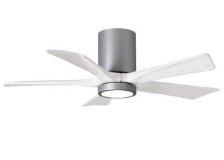 Irene-5HLK Series 42 Inch 5 blade paddle fan. Multiple Finish Options to choose from. Brushed Nickel / Matte White Finish