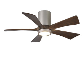 Irene-5HLK Series 42 Inch 5 blade paddle fan. Multiple Finish Options to choose from. Brushed Nickel / Walnut Tone Finish