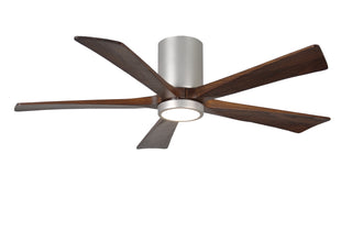 Irene-5HLK Series 52 Inch 5 blade paddle fan. Multiple Finish Options to choose from. Brushed Nickel / Walnut Tone Finish