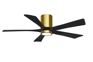 Irene-5HLK Series 52 Inch 5 blade paddle fan. Multiple Finish Options to choose from. Brushed Brass / Matte Black Finish