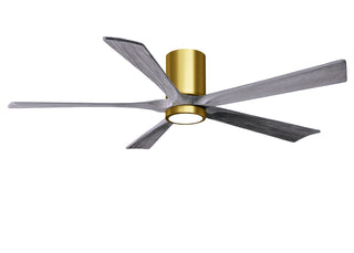 Irene-5HLK Series 60 Inch 5 blade paddle fan. Multiple Finish Options to choose from. Brushed Brass / Barn Wood