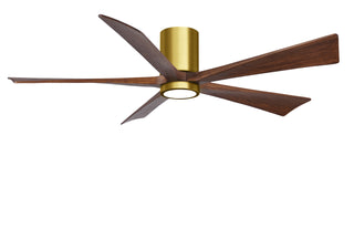 Irene-5HLK Series 60 Inch 5 blade paddle fan. Multiple Finish Options to choose from. Brushed Brass / Walnut