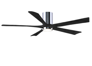 Irene-5HLK Series 60 Inch 5 blade paddle fan. Multiple Finish Options to choose from. Polished Chrome / Matte Black