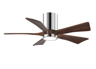 Irene-5HLK Series 42 Inch 5 blade paddle fan. Multiple Finish Options to choose from. Polished Chrome / Walnut Tone Finish