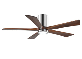 Irene-5HLK Series 52 Inch 5 blade paddle fan. Multiple Finish Options to choose from. Polished Chrome / Walnut Tone Finish