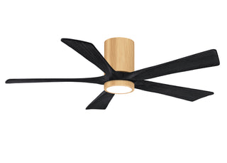 Irene-5HLK Series 52 Inch 5 blade paddle fan. Multiple Finish Options to choose from. Light Maple / Matte Black Finish