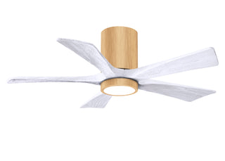 Irene-5HLK Series 42 Inch 5 blade paddle fan. Multiple Finish Options to choose from. Light Maple / Matte White Finish